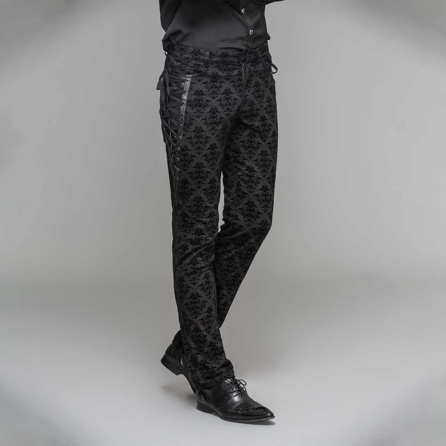 prom dress pants Special V-neck Long Sleevess Lace Prom dresses with Sequins Trousers F
