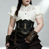 'Nekhbet' Steampunk Corset with Metal Buckles