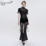 'Rosalie' Gothic Ruched Sleeves Top