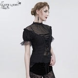 'Rosalie' Gothic Ruched Sleeves Top