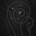 Hand Embroidered Cape Collar Black Velveteen Gothic Coat For Men