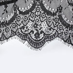Party Horn Sleeves Off Shoulder Dark Fringe Stretchy Knitted Sexy Ladies Lace Dress