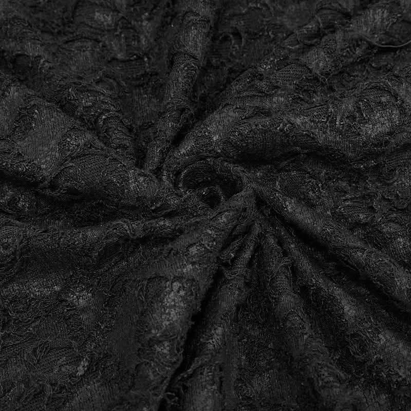 Tt162 Punk Knit Ragged Men T Shirt