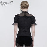 'Rosalie' Gothic Ruched Sleeves Top