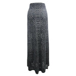 Stretchy Gothic Pattern Cross Shaped Mesh Splicing Sexy Ladies Velvet Long Half Skirt