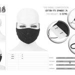 Devil Fashion Spider Web Pattern Punk Black Cotton Cloth Masks