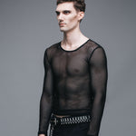 Fetish See Through Mesh Shirts For Women And Men