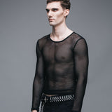 Fetish See Through Mesh Shirts For Women And Men