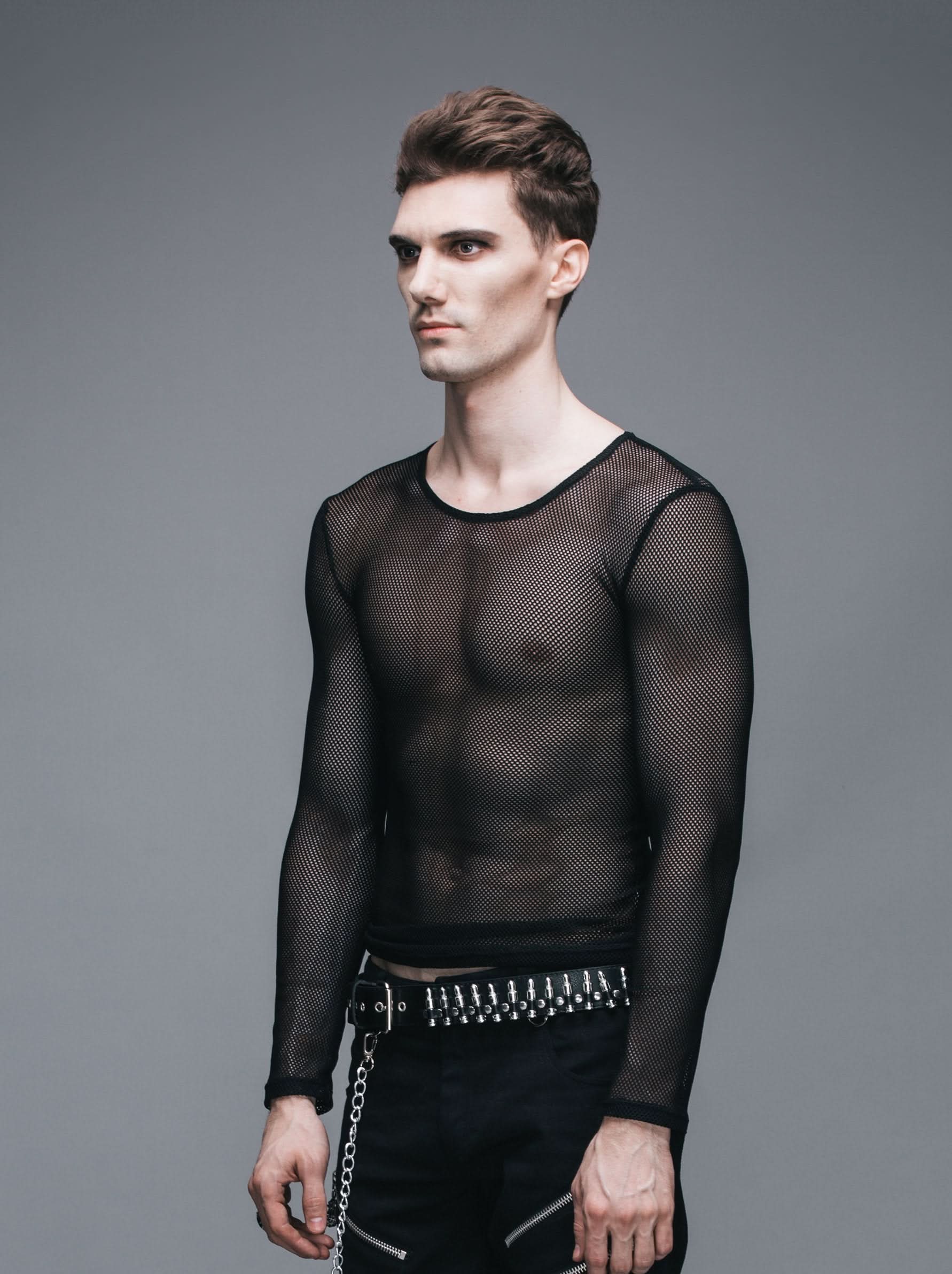Fetish See Through Mesh Shirts For Women And Men