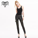 'Psalm Of Victory' Steampunk Slim Fit Leather Pants