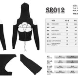 'Grimorium' Punk Cutout Pentagram Knitted Sweater