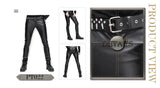 Best Seller Daily Wear Men Synthetic Leather Basic Model Punk Tight Trousers