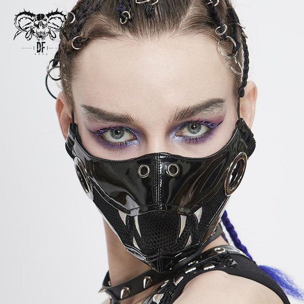 'Poison and Passion' Punk Patent Leather Mask