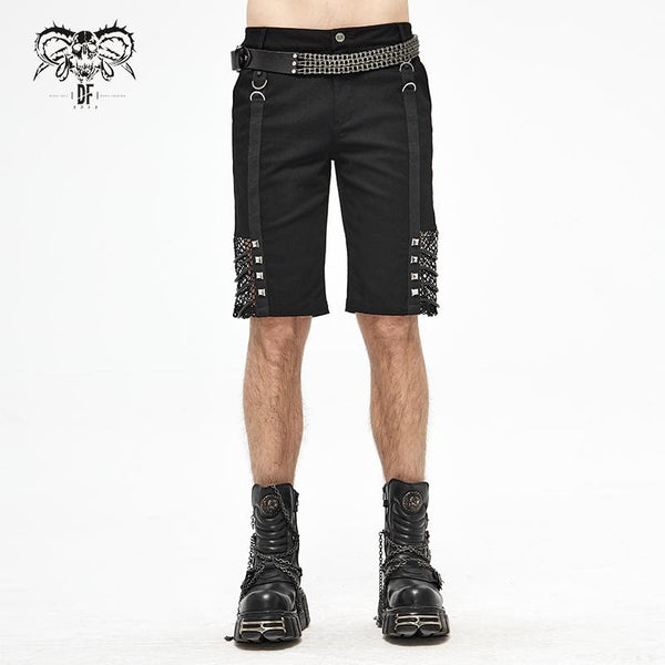 Late For The Train' Punk Shorts With Fringe Chain Belt. – DevilFashion  Official