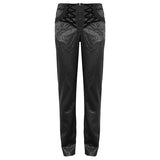 'Ghost In The Mirror' Gothic Printed Trousers (Black)