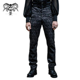 'Danse Macabre' Formal Trousers with Gothic Ornamental Print.