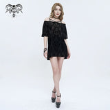 'Vampiric Presence' Gothic Printed Mini Dress