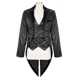 'Dream Snatcher' Gothic Patterned Swallowtail Coat (Onyx)