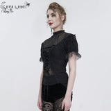 'Rosalie' Gothic Ruched Sleeves Top