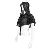 'Lost Highway' Gothic Mesh Cape With Hood