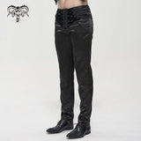 'Ghost In The Mirror' Gothic Printed Trousers (Black)