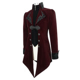 Western Fashion Gothic Embroidered Collar Men Tuxedo Black µ丱±¾