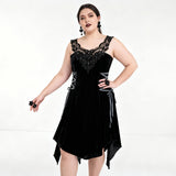 'Manifestation' Gothic Dress With Distressed Hemline