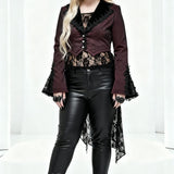 'Spelling Trouble' Gothic Jacket With Distressed Hemline