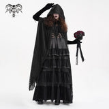 Eternal Mourning Lace Hooded Cloak