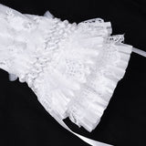 White Thorn Rose Ribbons Gloves