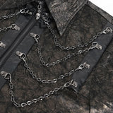 SHT139 gold stamping pleated Long-sleeved shirts