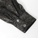 SHT139 gold stamping pleated Long-sleeved shirts