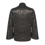 SHT139 gold stamping pleated Long-sleeved shirts