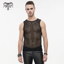 Caution' Punk Mesh Tank Top (Black Hole Sun)
