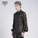 SHT139 gold stamping pleated Long-sleeved shirts