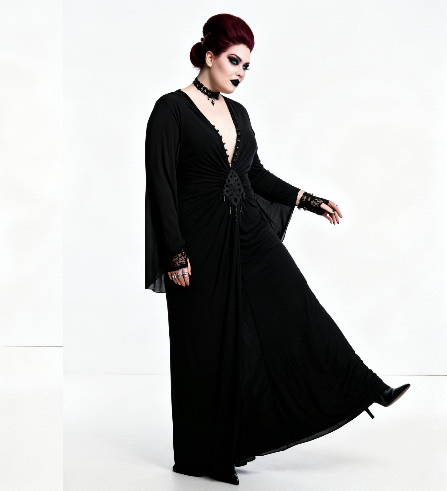 'Death's Scythe' Gothic Evening Dress