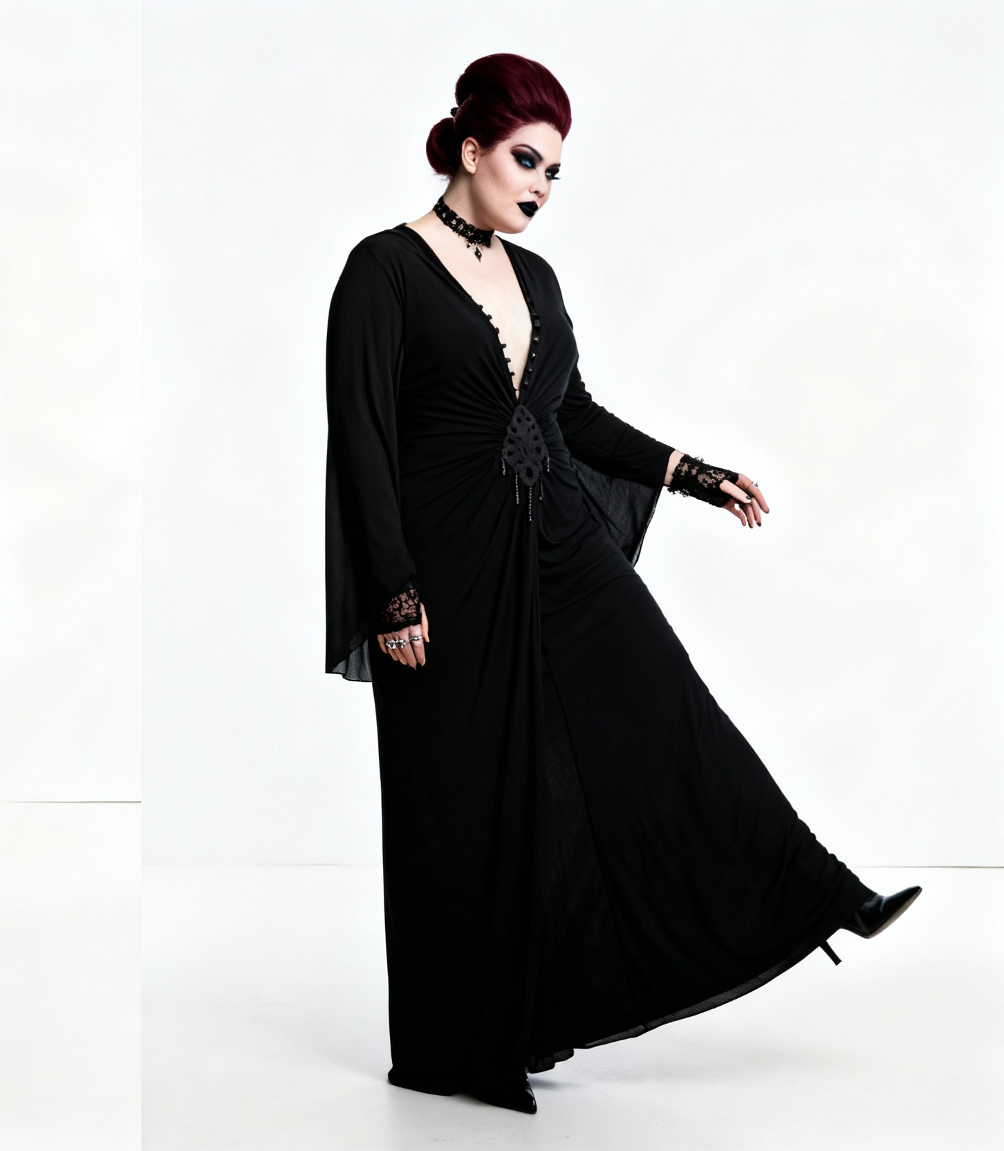Death's Scythe' Gothic Evening Dress Death's Scythe' Gothic Evening Dress