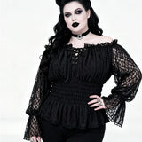 'Sanguine Addiction' Off Shoulder Gothic Top