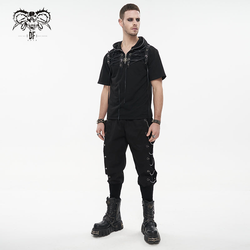 'O Negative' Punk Cargo Pants With Chains