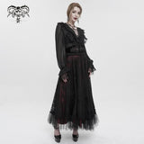 'Sanctuary' Gothic Lace Flared Skirt