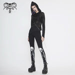 Pt136 Punk Skull Wing Printed Leggings