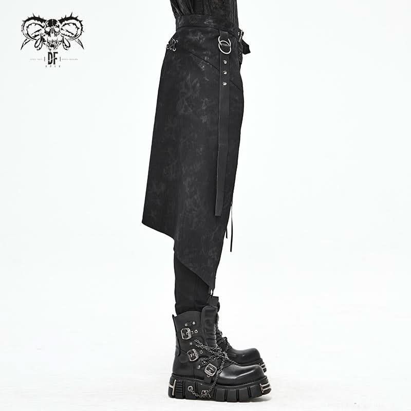 Mist Flower Print Men Kilts
