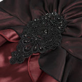 'Queen of Nile' Gothic Satin Lace Dress (Red)