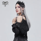 'Mystic Misfit' Gothic Shoulder Bag With Chain (Black)