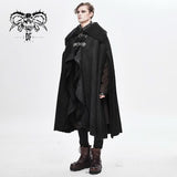 Punk Open Arms Men Winter Fur Big Cloak With Loops