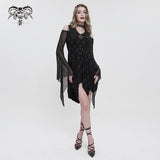 'Pitch Black' Gothic Crucifix Print Dress