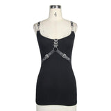 Daily Style Two Ways Of Wearing Punk Cotton Vest For Women