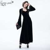 'Daisy' Velvet Fringed Lace Gothic Dress