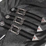 'Daemon' Gothic Swallow-tailed Buckled Vest