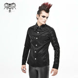 Sht066 Punk Chain Drawstring Men Shirts